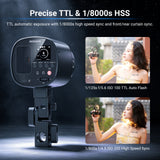 NEEWER Q120 120Ws 2.4G TTL Outdoor Studio Flash, view 3