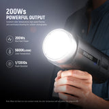 NEEWER Q200 200Ws 2.4G TTL Outdoor Flash with App Control, view 2
