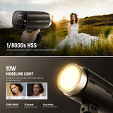 NEEWER Q200 200Ws 2.4G TTL Outdoor Flash with App Control, view 4