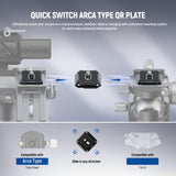 NEEWER QPR-5C 2 Pack 38mm Anti Off Arca Type Quick Release Plate, view 2