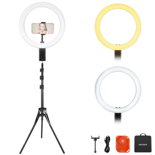 NEEWER RB12B 12" Cordless Bi-Color Ring Light