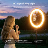 NEEWER RB18B 18" Edge-Lit LED Cordless Ring Light, view 2