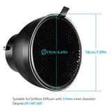 NEEWER Reflector 7" with 20/40/60 Degree Honeycomb Grid, view 5