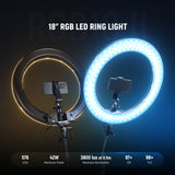 NEEWER RGB18 II 18 Inch RGB LED Ring Light With APP Control, view 2