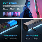 NEEWER RGB2 LED Tube Light Stick with Metal Barndoor, view 3