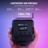 NEEWER RGB62 Magnetic RGB Video Light With App Control, view 2
