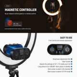 NEEWER RL45B 45W 18" Slim Edge Lit Ring Light Kit, view 5