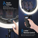 NEEWER RP19H 19 Inch LED Ring Light With 3 Phone Holders, view 5