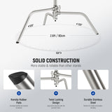 NEEWER SC172 172cm Stainless Steel Heavy Duty C Stand, view 6