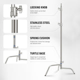 NEEWER SC320Q 320cm Stainless Steel Heavy Duty C Stand with Boom Arm, view 4