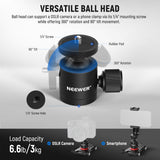NEEWER SD001 Camera Slider Dolly with Ball Head & Phone Clamp, view 3