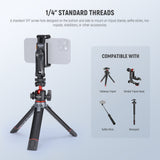 NEEWER BASICS SP-10 Phone Tripod Mount Holder with 1/4" Thread & Cold Shoe, view 3