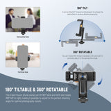 NEEWER BASICS SP-10 Phone Tripod Mount Holder with 1/4" Thread & Cold Shoe, view 6