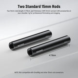 NEEWER 2 Pack Aluminum Alloy Extendable 15mm Rod, view 2