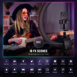 NEEWER SRP18C RGB App Control 2500K-10000K Ring Light Kit, view 4