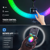 NEEWER SRP18C RGB App Control 2500K-10000K Ring Light Kit, view 5