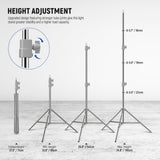 NEEWER ST-190SS Upgraded 190cm Stainless Steel Light Stand, view 3