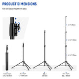 NEEWER ST-280AC 280cm Heavy Duty Air Cushioned Light Stand, view 6