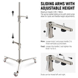 NEEWER ST198SS 198cm Stainless Steel Wheeled Stand, view 3