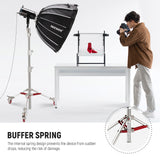 NEEWER ST240SS 240cm Heavy Duty Stainless Steel Light Stand with Casters, view 2