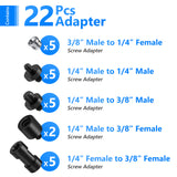 NEEWER ST29 22-Pack Tripod Adapter Set, view 2