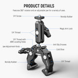 NEEWER ST83 Super Clamp with 3" Dual Ballhead Magic Arm, view 2