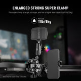 NEEWER Heavy Duty Super Clamp with Two 360° Dual Ball Head Magic Arms, view 3