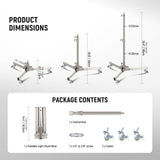 NEEWER ST98SS 98cm Heavy Duty Light Stand with Casters, view 2