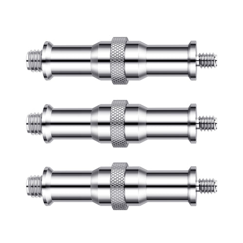 NEEWER ST23 3 Pack Standard 1/4” to 3/8” Metal Male Converter Threaded Screw Adapter