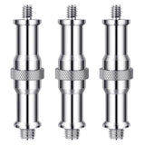 NEEWER ST23 3 Pack Standard 1/4” to 3/8” Metal Male Converter Threaded Screw Adapter, view 2