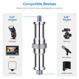 NEEWER ST23 3 Pack Standard 1/4” to 3/8” Metal Male Converter Threaded Screw Adapter, view 5