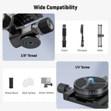 NEEWER TH14 2 Way Geared Tripod Head, view 6