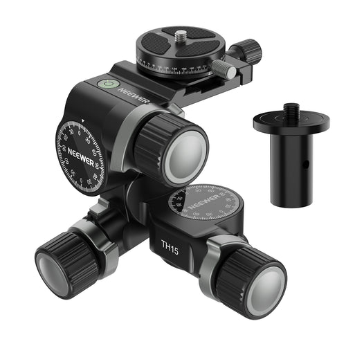 NEEWER TH15/TH16 3-Way Geared Tripod Head