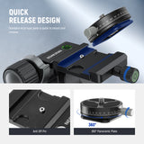 NEEWER TH15/TH16 3-Way Geared Tripod Head, view 5