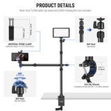 NEEWER TL253A+DS001 Tabletop Overhead Camera Mount Stand, view 6