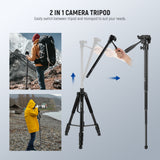 NEEWER BASICS TP05 74.4" Aluminum Alloy Tripod Monopod, view 3