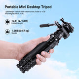 NEEWER TP10 Carbon Fiber Desktop Mini Tripod, view 2