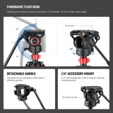 NEEWER TP72A 72" Fluid Head Video Tripod Monopod, view 2