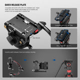 NEEWER TP72A 72" Fluid Head Video Tripod Monopod, view 3