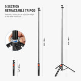 NEEWER TS05 62.9" All Metal Phone Tripod Selfie Sticks, view 2