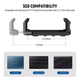 NEEWER UA051 T5/T7/T9 Portable SSD Holder Mount for iPhone 15 Pro/Pro Max Cage, view 2