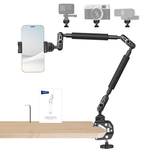 NEEWER UA057 22" Articulating Magic Arm with Super Clamp & Phone Holder
