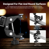 NEEWER UA057 22" Articulating Magic Arm with Super Clamp & Phone Holder, view 3