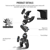 NEEWER UA060 Double Super Clamp Camera Mount with Magic Arm & NATO Interface, view 2