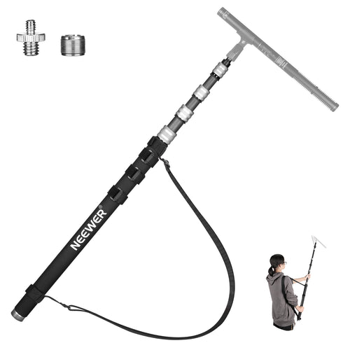 NEEWER Upgraded 9.8ft/300cm Carbon Fiber Microphone Boom Pole