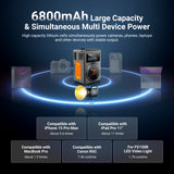 NEEWER V Mount Battery PS099U 6800mAh 99Wh Smart APP Control, view 6