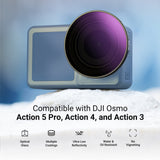 NEEWER Variable ND Filter Compatible with DJI Osmo Action 5 Pro/4/3, view 2