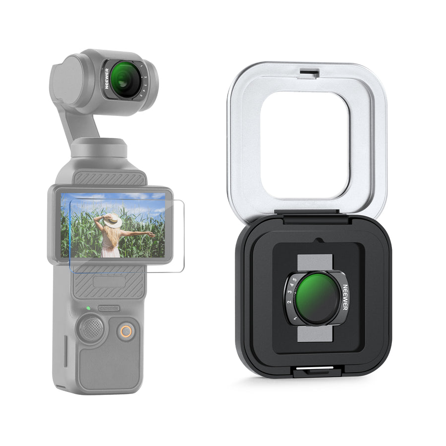 NEEWER Variable ND Filter Compatible with DJI Osmo Pocket 3 / Pocket 4 & Xtra Muse