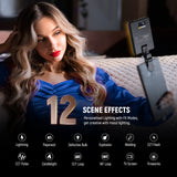 NEEWER BASICS VL67B Bi-Color Phone Selfie Light with APP Control, view 6