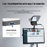 NEEWER X11 2-In-1 Teleprompter with Monitor, view 4